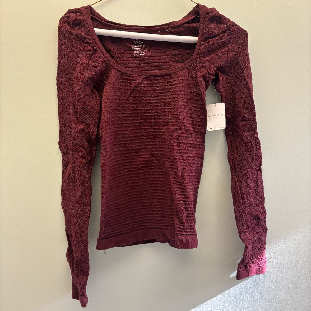 FREE PEOPLE BURGUNDY TOP- NEW WITH TAGS